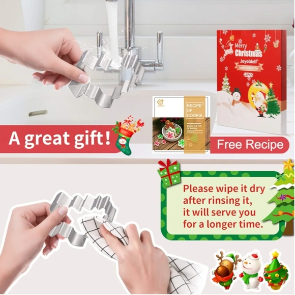 12pcs Christmas Cookie Cutters Set, New - Picture 8 of 8